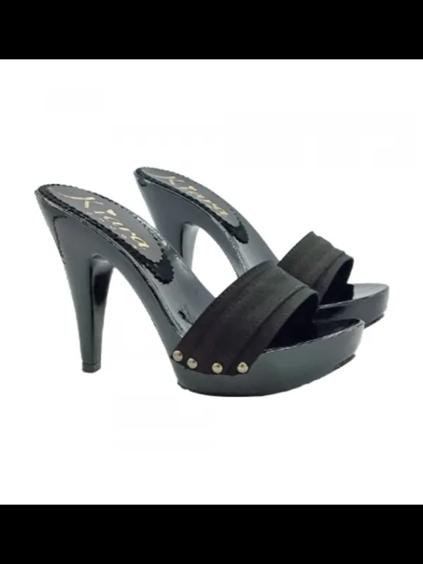 Kiara Shoes ZOCCOLI COMODI NERI LACCATI... Nero Sale