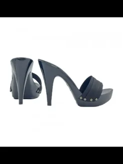 Kiara Shoes ZOCCOLI COMODI NERI LACCATI... Nero Sale