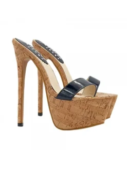 Kiara Shoes ZOCCOLI CON BASE IN SUGHERO... Nero Best