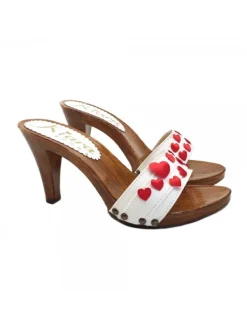 Kiara Shoes ZOCCOLI CON CUORI LIMITED... BIANCO Sale
