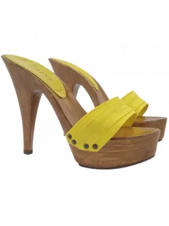Kiara Shoes Zoccoli con Doppia Fascia... Giallo