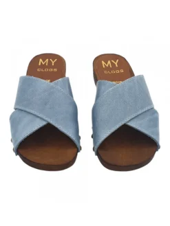 Kiara Shoes ZOCCOLI CON FASCE... Azzurro Outlet