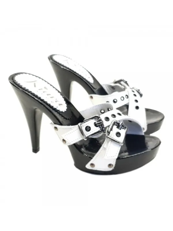 Kiara Shoes ZOCCOLI CON FASCE BIANCHE... BIANCO New