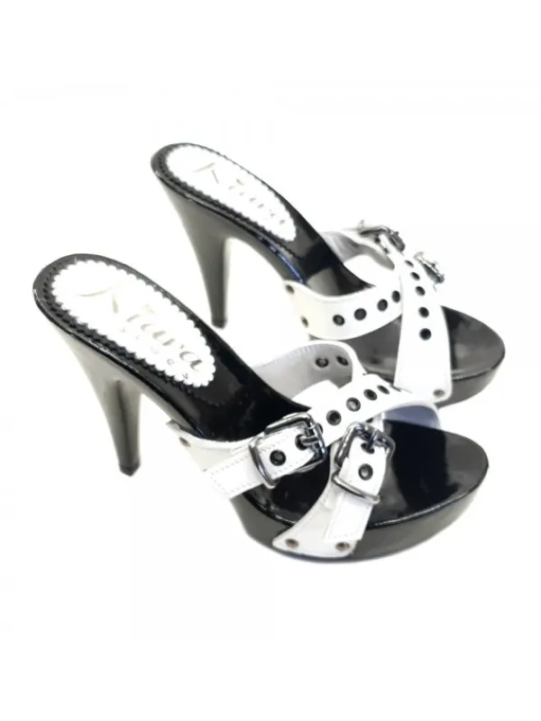 Kiara Shoes ZOCCOLI CON FASCE BIANCHE... BIANCO New