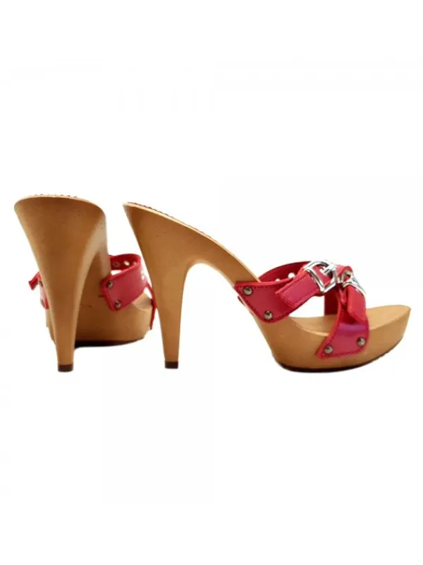 Kiara Shoes ZOCCOLI CON FASCE ROSSE E... Rosso
