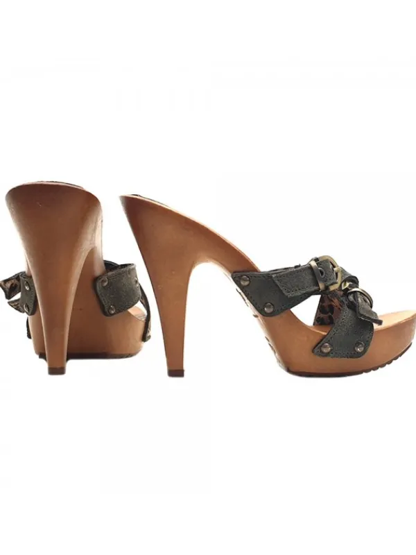 Kiara Shoes ZOCCOLI CON FASCE ... Verde Hot
