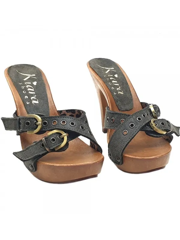 Kiara Shoes ZOCCOLI CON FASCE ... Verde Hot