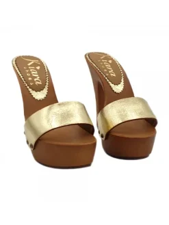 Kiara Shoes ZOCCOLI CON FASCIA DRITTA... Oro Online