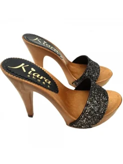 Kiara Shoes ZOCCOLI CON FASCIA GLITTERATA Nero Hot