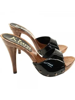 Kiara Shoes ZOCCOLI CON FASCIA IN... Nero New