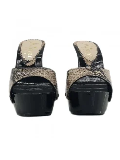 Kiara Shoes ZOCCOLI CON FASCIA IN PELLE... Nero Hot