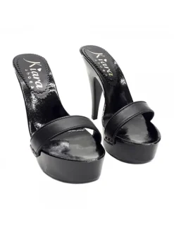 Kiara Shoes ZOCCOLI CON FASCIA IN PELLE... Nero Hot