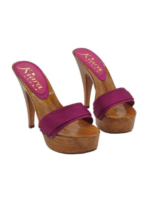 Kiara Shoes ZOCCOLI CON FASCIA IN RASO... VIOLA Online