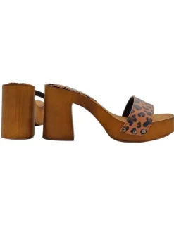 Kiara Shoes Zoccoli con fascia in Vera... Marrone Best