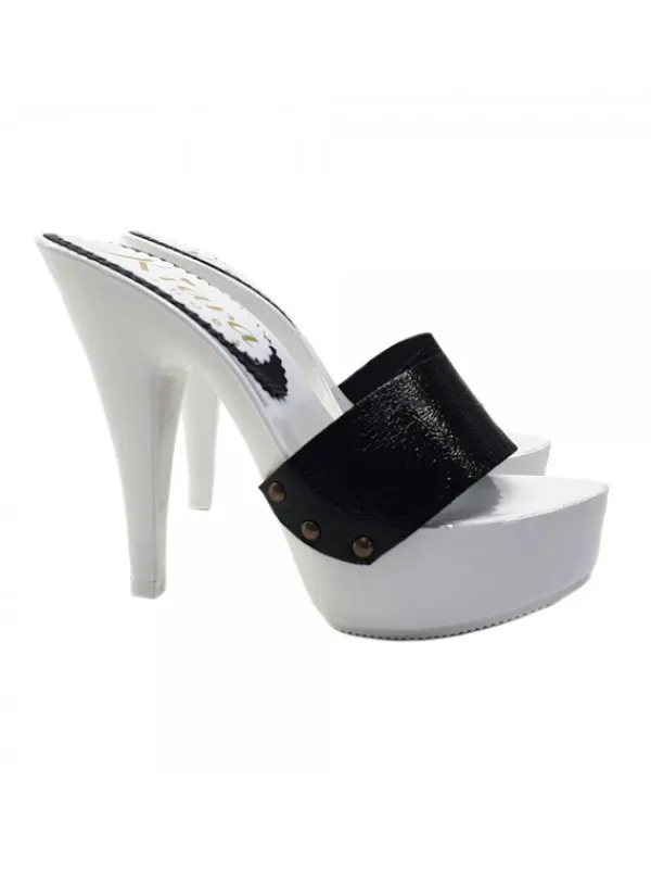 Kiara Shoes ZOCCOLI CON FASCIA NERA IN... Nero New