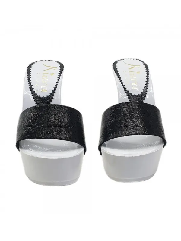 Kiara Shoes ZOCCOLI CON FASCIA NERA IN... Nero New