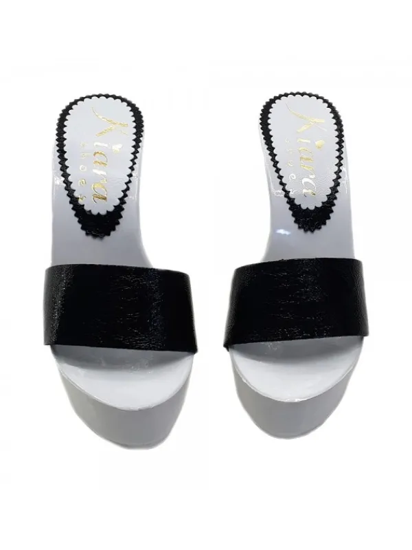 Kiara Shoes ZOCCOLI CON FASCIA NERA IN... Nero New