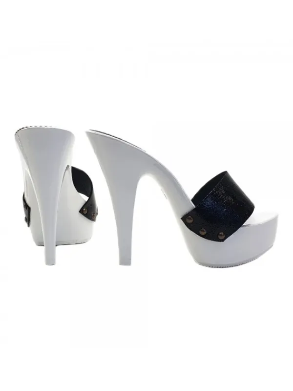 Kiara Shoes ZOCCOLI CON FASCIA NERA IN... Nero New