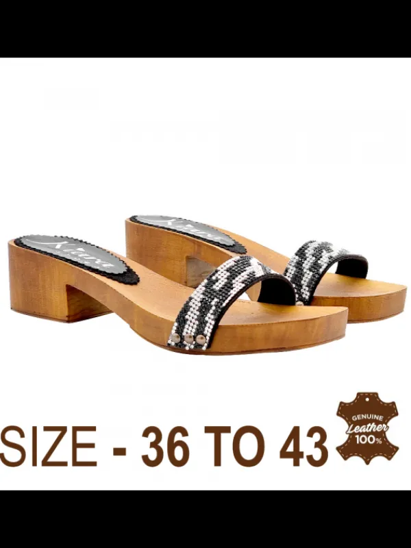 Kiara Shoes ZOCCOLI CON FASCIA STRASS... Nero