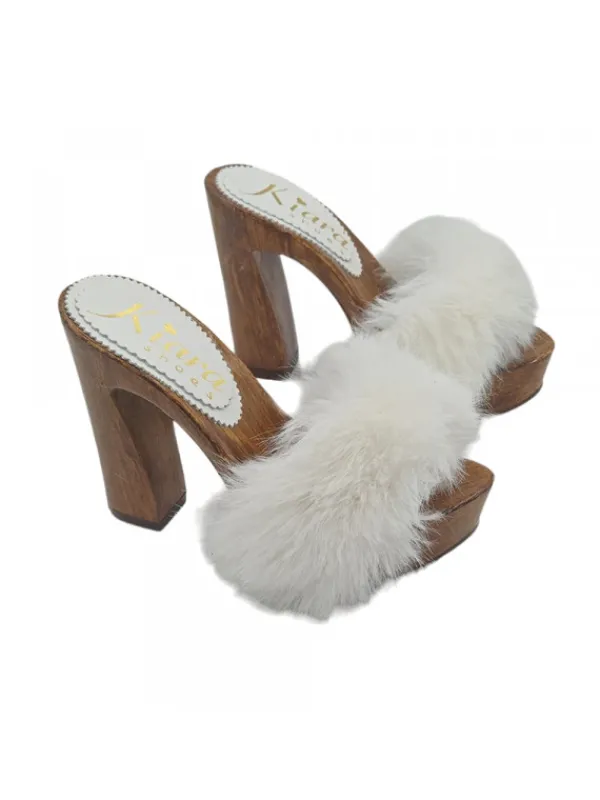 Kiara Shoes ZOCCOLI CON TACCO 12.5 CM |... BIANCO Best