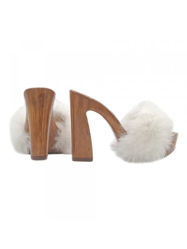 Kiara Shoes ZOCCOLI CON TACCO 12.5 CM |... BIANCO Best