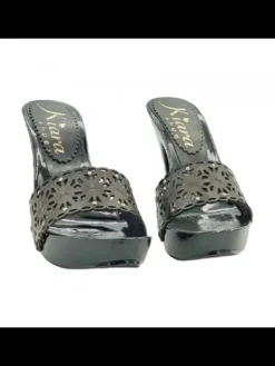 Kiara Shoes Zoccoli con tacco 11 e... Nero Discount