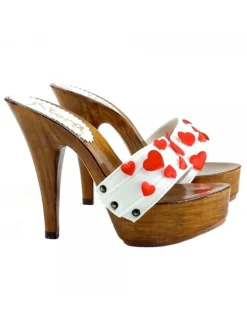 Kiara Shoes ZOCCOLI CUORI SAN VALENTINO BIANCO Best