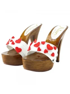 Kiara Shoes ZOCCOLI CUORI SAN VALENTINO BIANCO Best