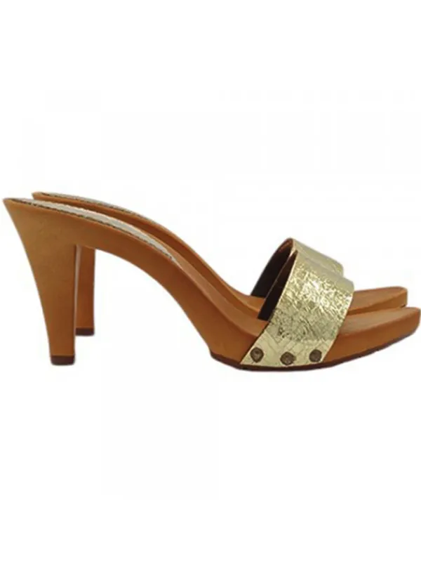 Kiara Shoes Zoccoli da donna con fascia... Oro Outlet