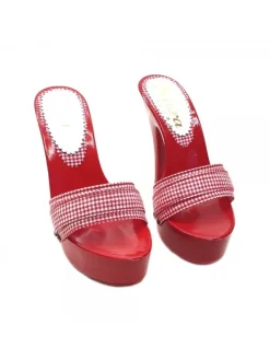 Kiara Shoes ZOCCOLI DA DONNA ROSSI PIN... Rosso New