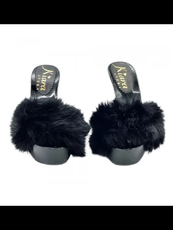 Kiara Shoes ZOCCOLI DONNA CON PELLICCIA... Nero Outlet