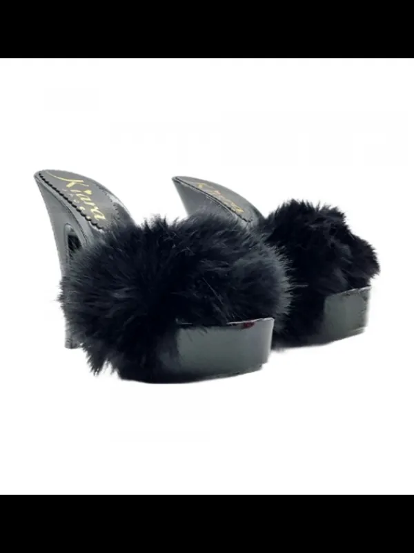 Kiara Shoes ZOCCOLI DONNA CON PELLICCIA... Nero Outlet