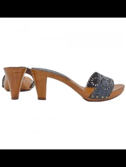 Kiara Shoes ZOCCOLI DONNA IN PELLE E... Blu Outlet