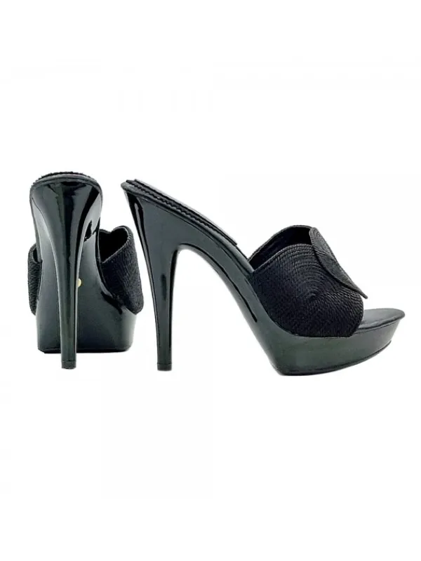 Kiara Shoes Zoccoli Donna neri HANDMADE... Nero Clearance