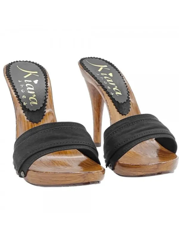 Kiara Shoes Zoccoli Donna Nero Hot