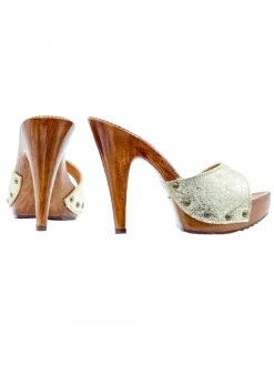 Kiara Shoes Zoccoli Donna Oro con Tacco... Best
