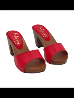 Kiara Shoes ZOCCOLI DONNA TACCO 8 CM -... Rosso Hot