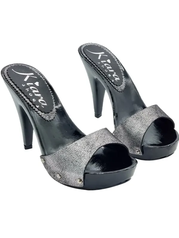 Kiara Shoes ZOCCOLI ELEGANTI ARGENTO... Nero Hot