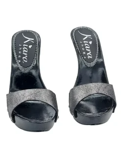 Kiara Shoes ZOCCOLI ELEGANTI ARGENTO... Nero Hot