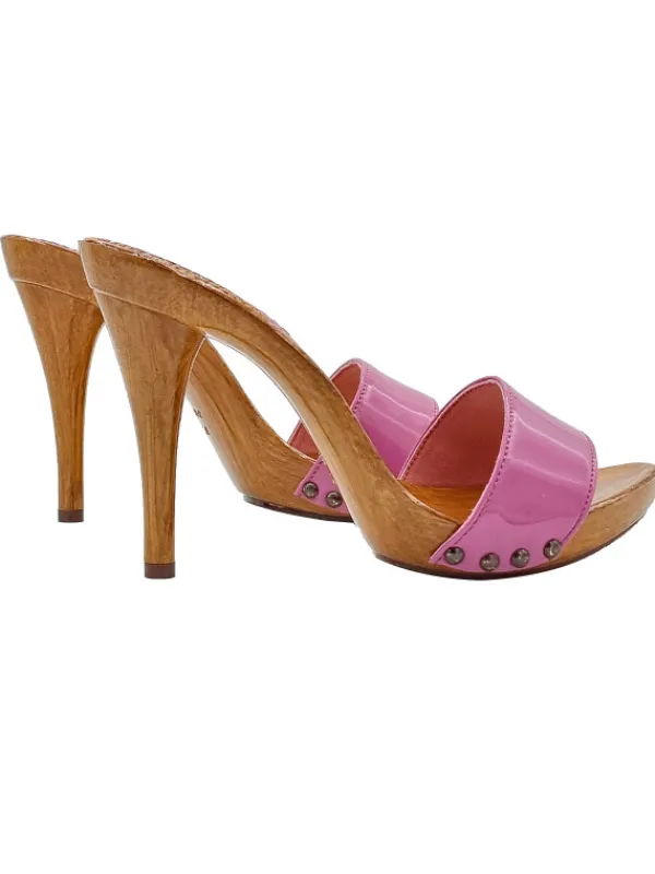 Kiara Shoes Zoccoli fucsia in vernice e... Fuxia Clearance