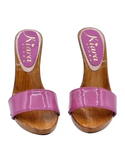 Kiara Shoes Zoccoli fucsia in vernice e... Fuxia Clearance