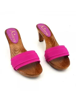 Kiara Shoes ZOCCOLI COMODI TACCO 8 Fuxia