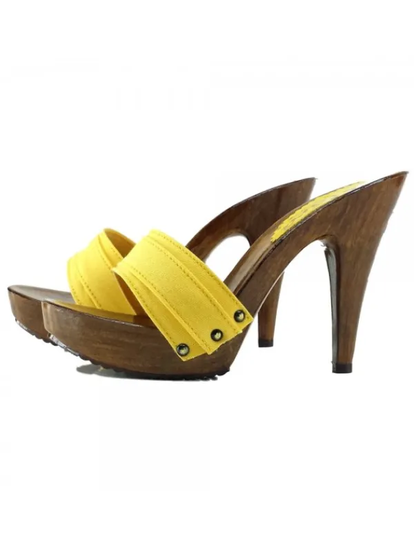 Kiara Shoes ZOCCOLI TACCO 11 Giallo New