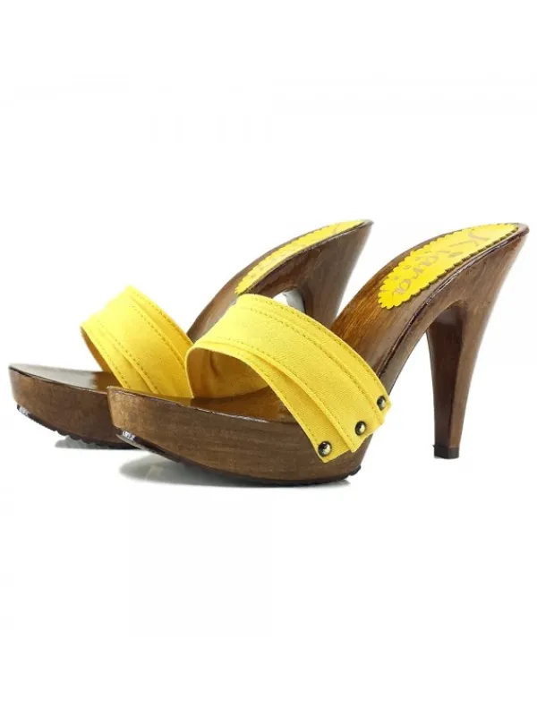 Kiara Shoes ZOCCOLI TACCO 11 Giallo New