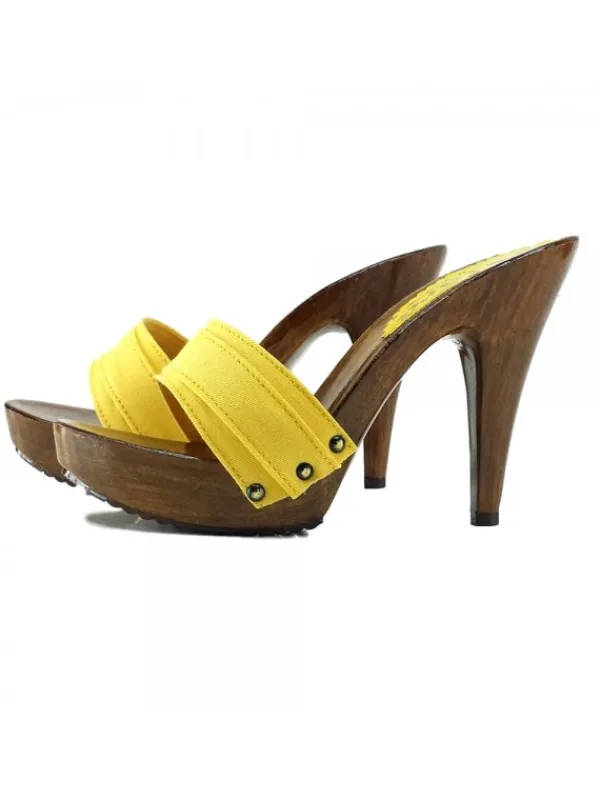Kiara Shoes ZOCCOLI TACCO 11 Giallo New