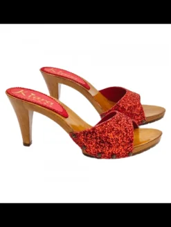 Kiara Shoes ZOCCOLI GLITTERATI CON... Rosso Clearance