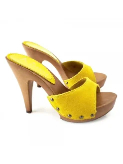 Kiara Shoes ZOCCOLI IN CAMOSCIO ... Giallo New
