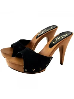 Kiara Shoes ZOCCOLI IN CAMOSCIO ... Nero Sale