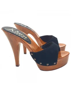 Kiara Shoes ZOCCOLI IN CAMOSCIO ... Nero New