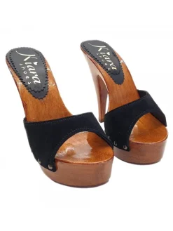 Kiara Shoes ZOCCOLI IN CAMOSCIO ... Nero New